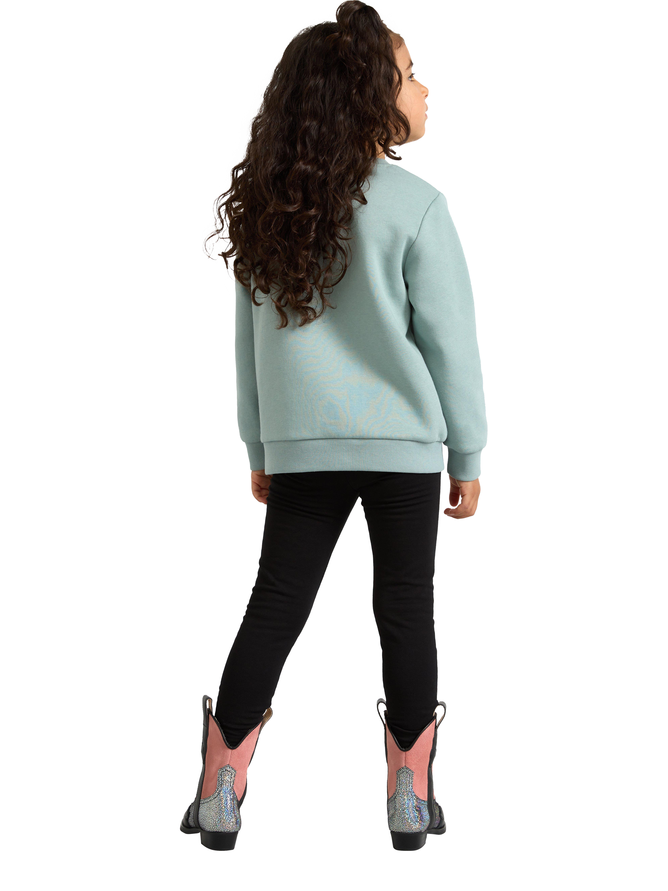 Product image 3 of 6, which shows Lindex Kids' Brushed Stretch Organic Cotton Leggings, Black, 18-24 months