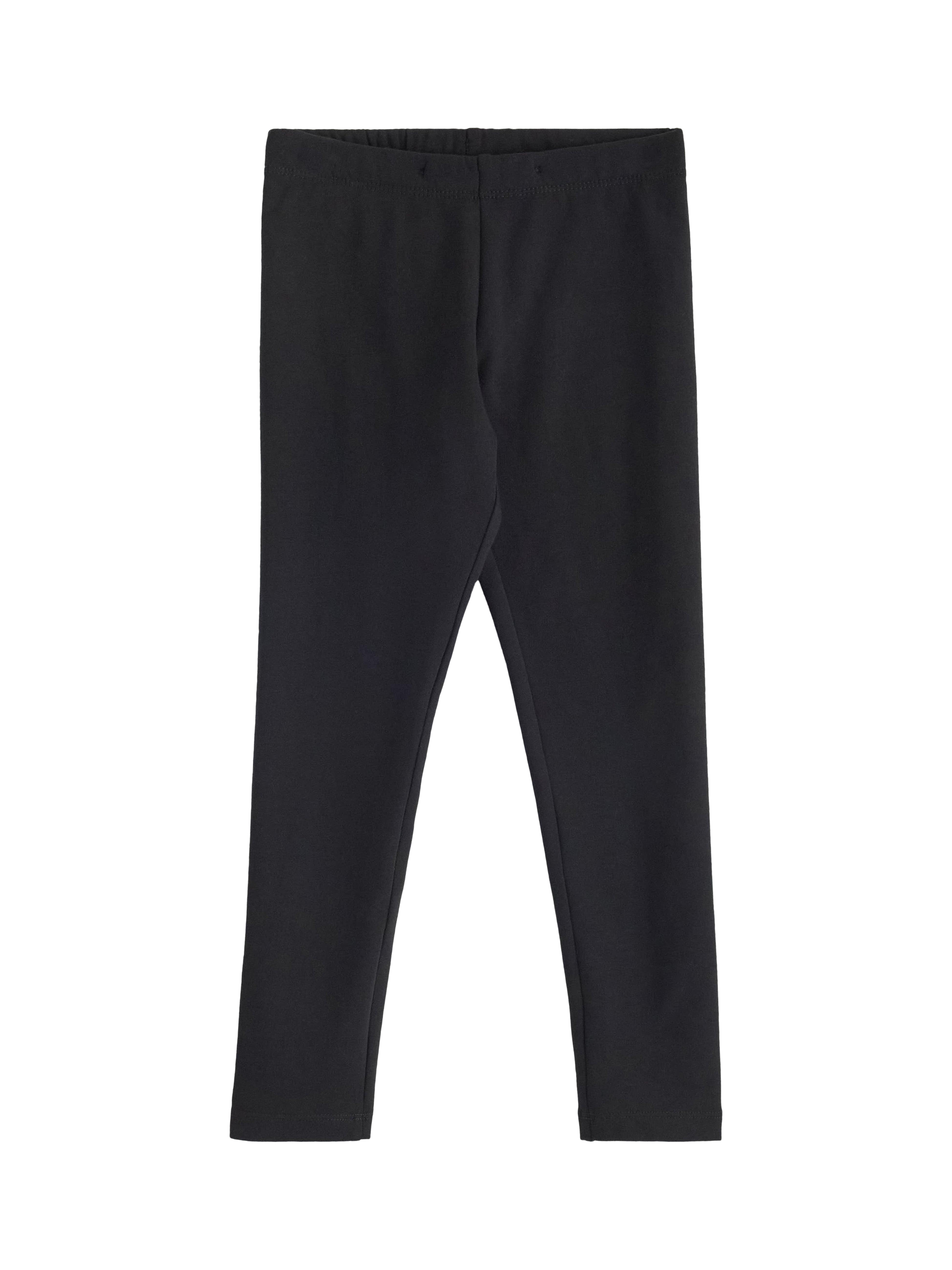 Product image 4 of 6, which shows Lindex Kids' Brushed Stretch Organic Cotton Leggings, Black, 18-24 months