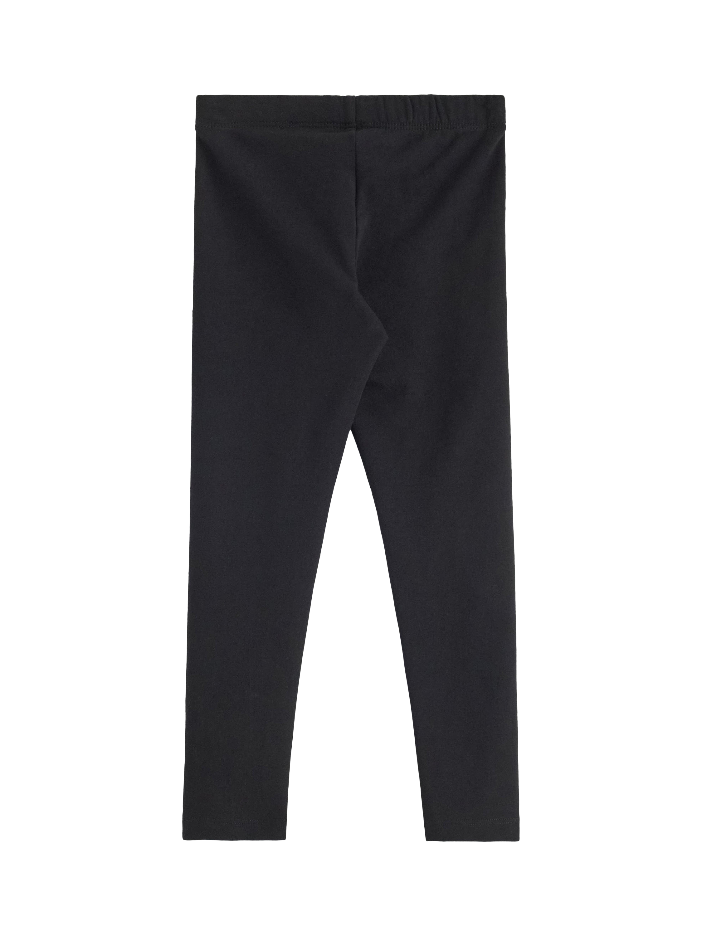 Product image 5 of 6, which shows Lindex Kids' Brushed Stretch Organic Cotton Leggings, Black, 18-24 months