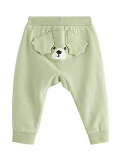 Lindex Baby Dog Print Joggers, Light Dusty Green - view 2, Light Dusty Green