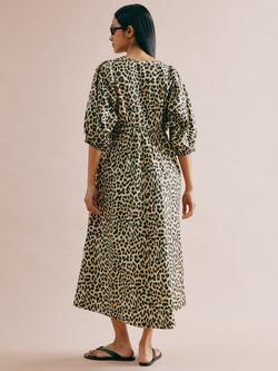 Albaray Animal Print Pure Organic Cotton Dress, Multi - view 2, Multi