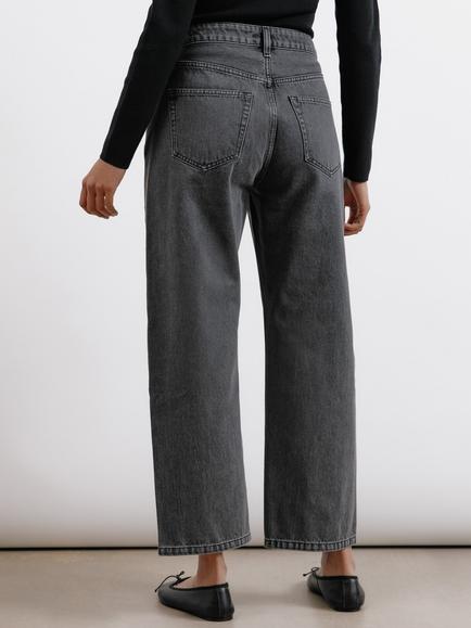 Albaray Boyfriend Relaxed Pure Organic Cotton Jeans, Black - view 2, Black