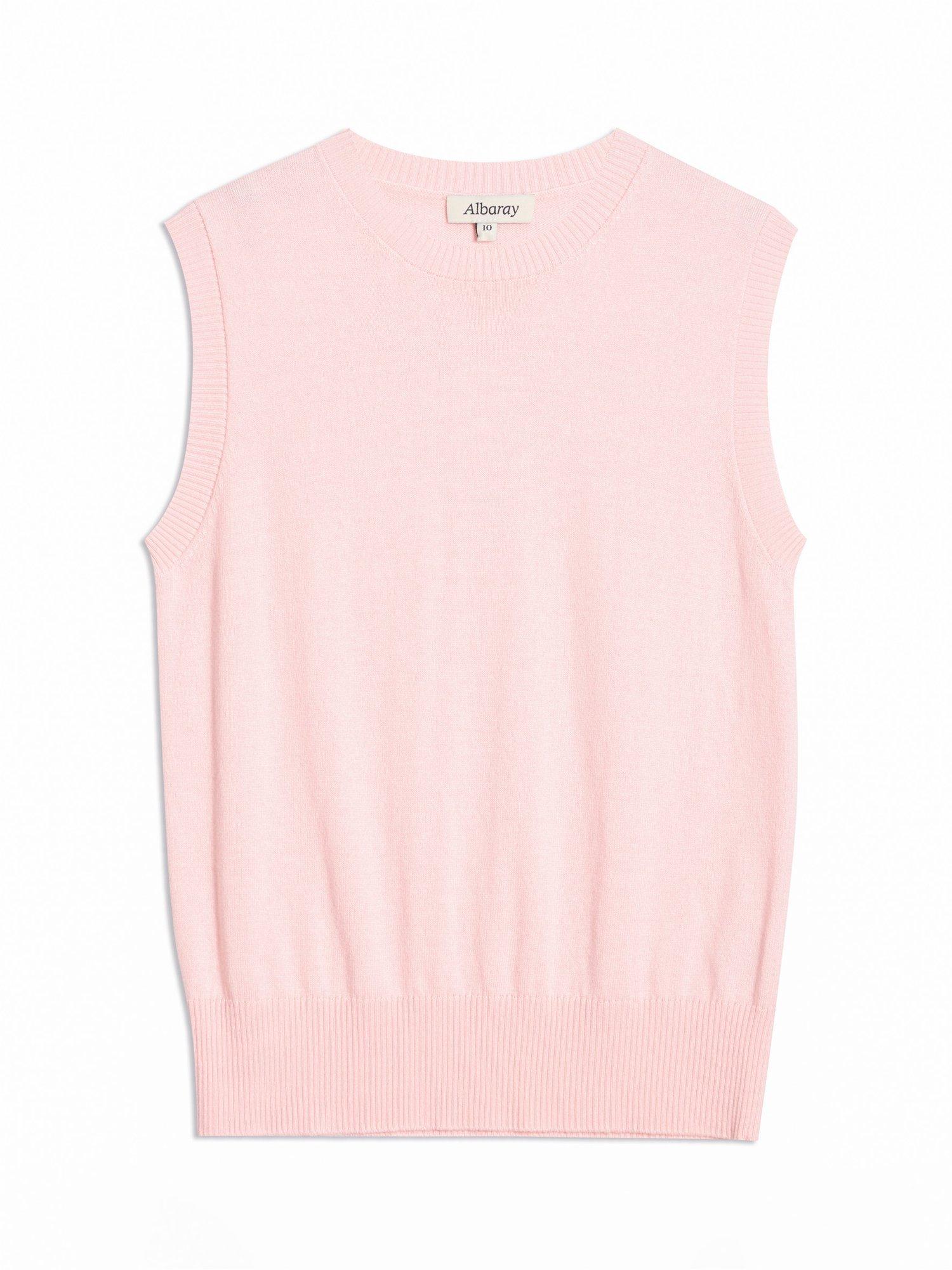Product image 5 of 5, which shows Albaray Knit Sleeveless Tank Top, Pink, 18