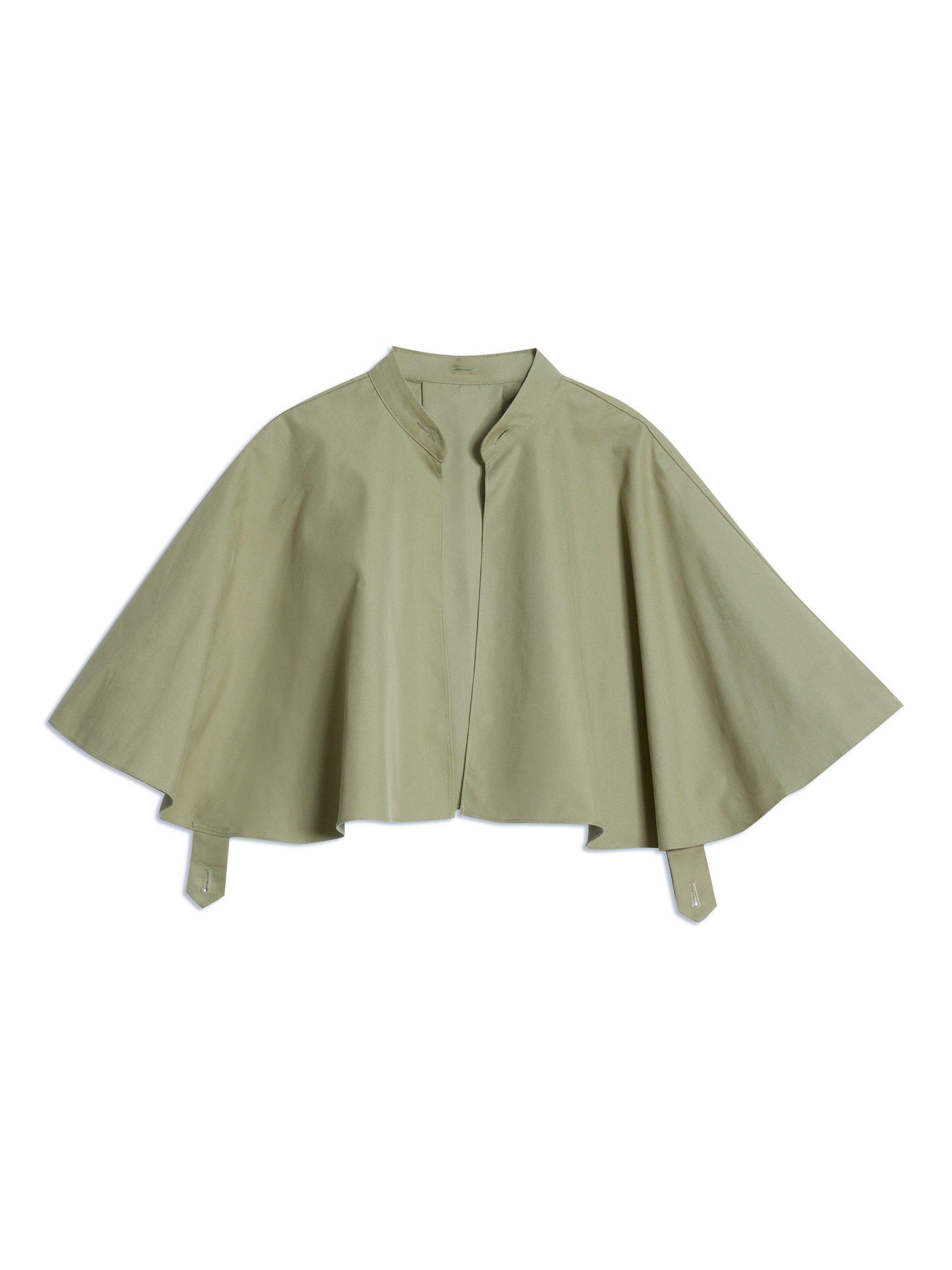 Product image 10 of 10, which shows Albaray Organic Cotton Rich Cape Trench Coat, Khaki, 12