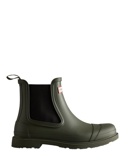Hunter Waterproof Commando Chelsea Boots, Dark Olive