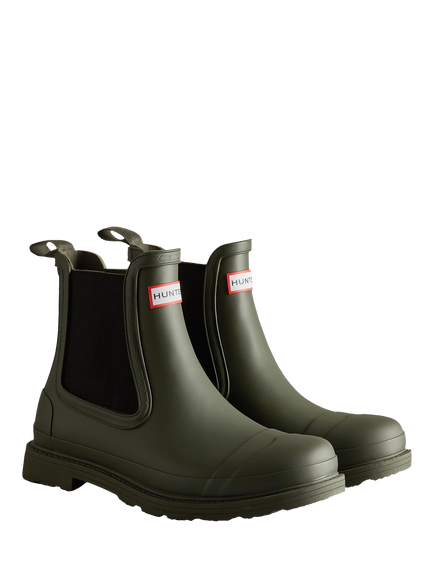Hunter Waterproof Commando Chelsea Boots - view 2, Dark Olive