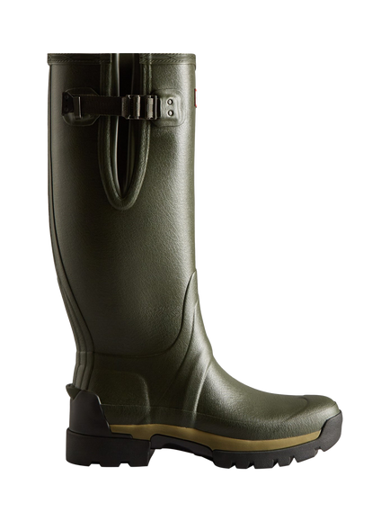 Hunter Balmoral Men's Side Adjustable Wellington Boots, Dark Olive