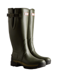 Hunter Balmoral Men's Side Adjustable Wellington Boots, Dark Olive