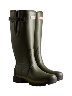 Hunter Balmoral Men's Side Adjustable Wellington Boots - view 2, Dark Olive