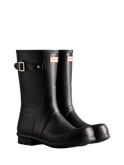 Hunter Original Short Wellington Boots, Black - view 2, Black