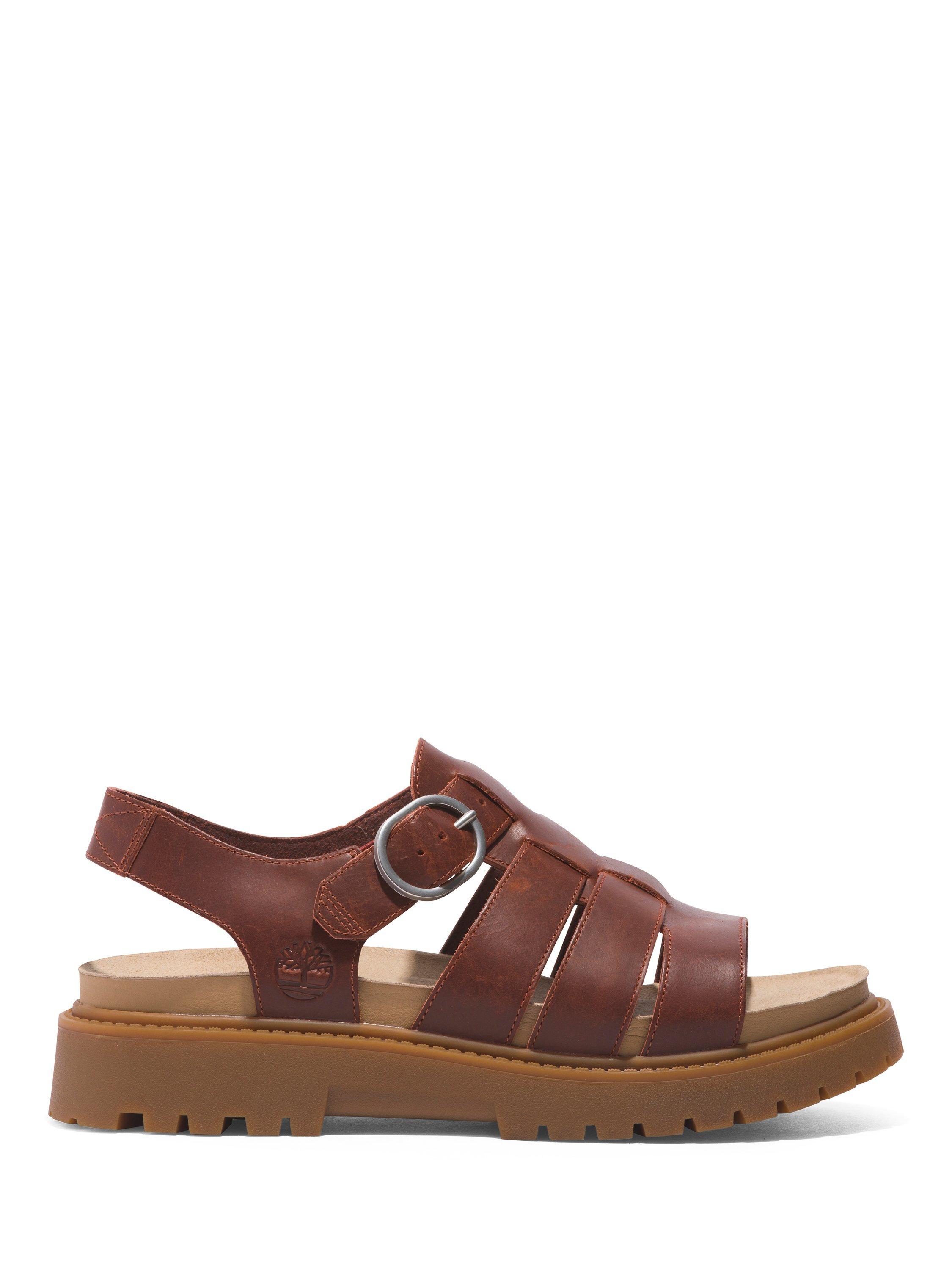 Timberland Clairemont Way Leather Fisherman Sandals, Dark Red