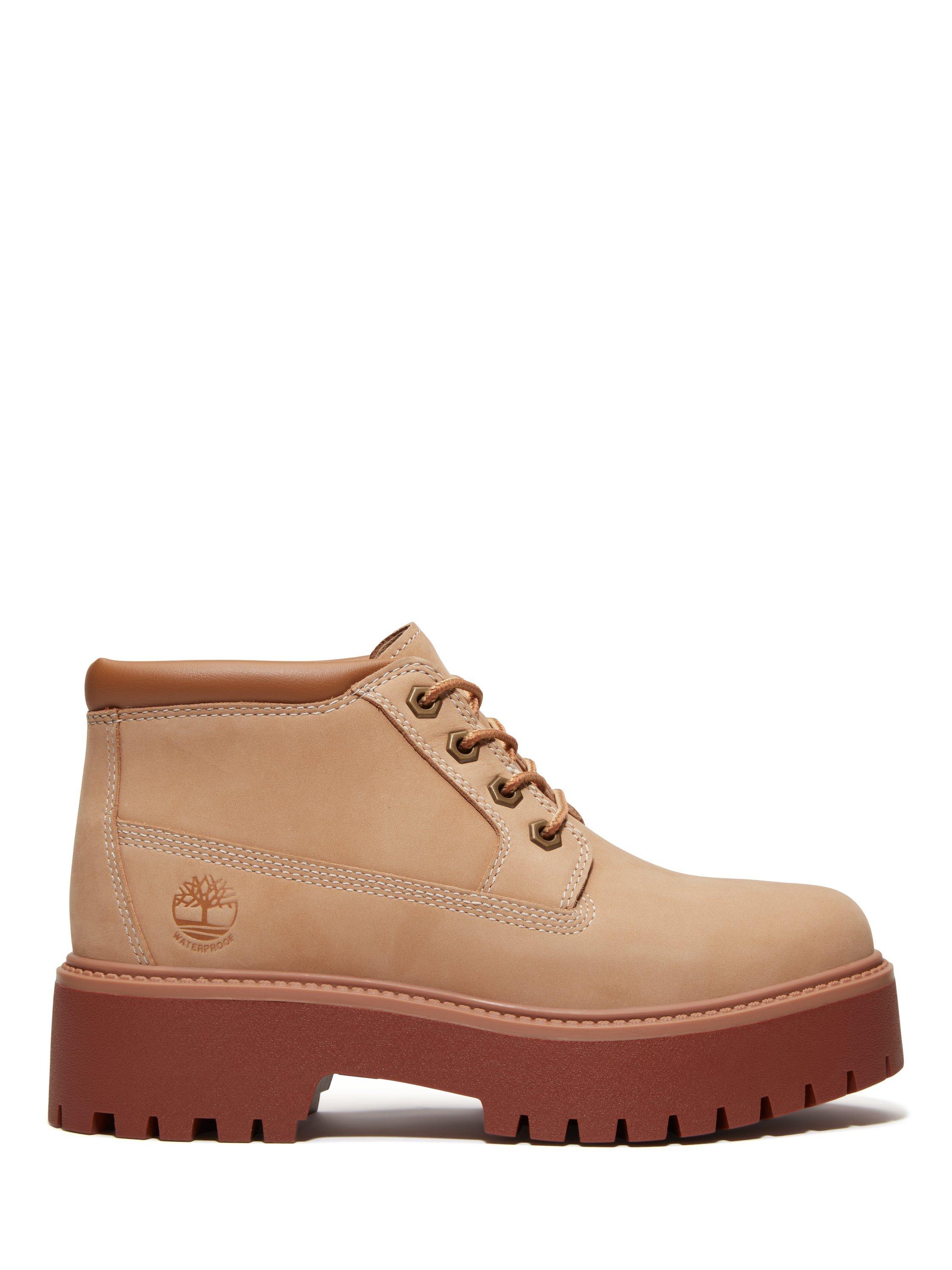 Product image 1 of 7, which shows Timberland Stone Street Mid Lace Up Waterproof Boots, Beige, 4