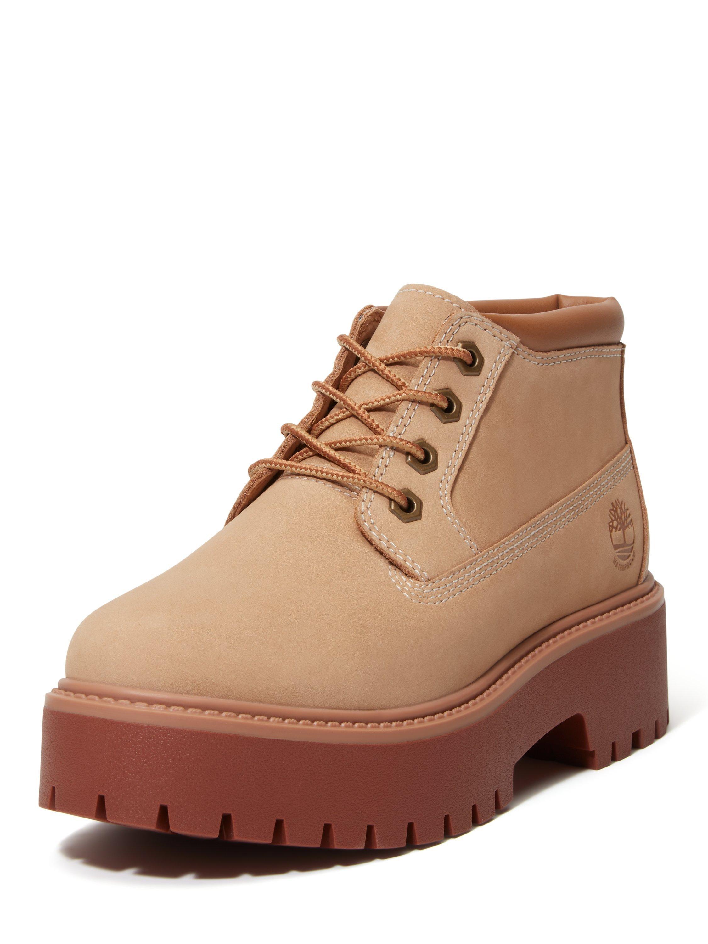 Product image 4 of 7, which shows Timberland Stone Street Mid Lace Up Waterproof Boots, Beige, 4