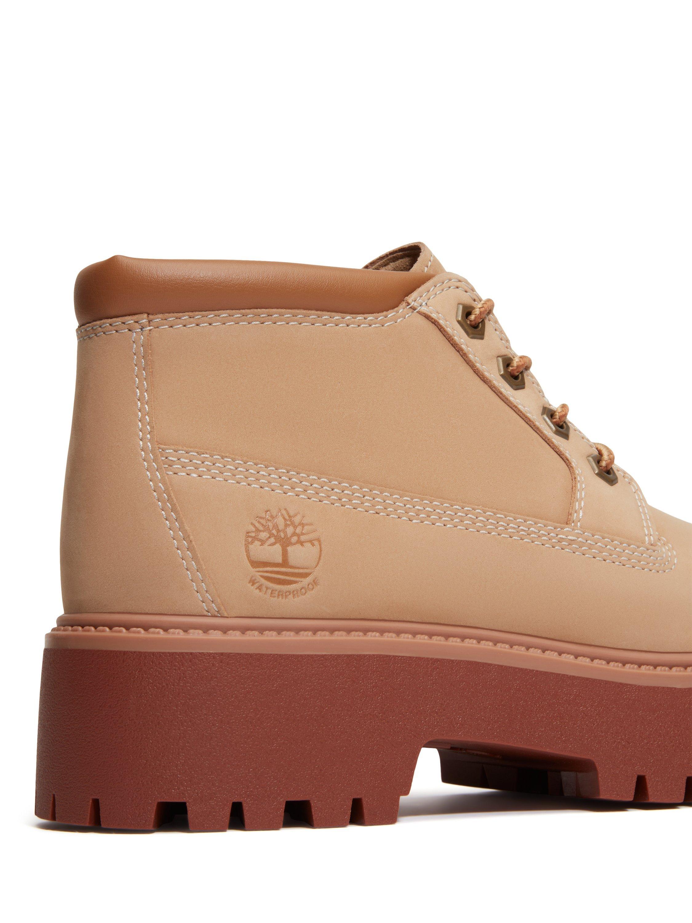 Product image 5 of 7, which shows Timberland Stone Street Mid Lace Up Waterproof Boots, Beige, 4