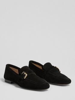 L.K.Bennett Austin Suede Loafers - view 2, Black