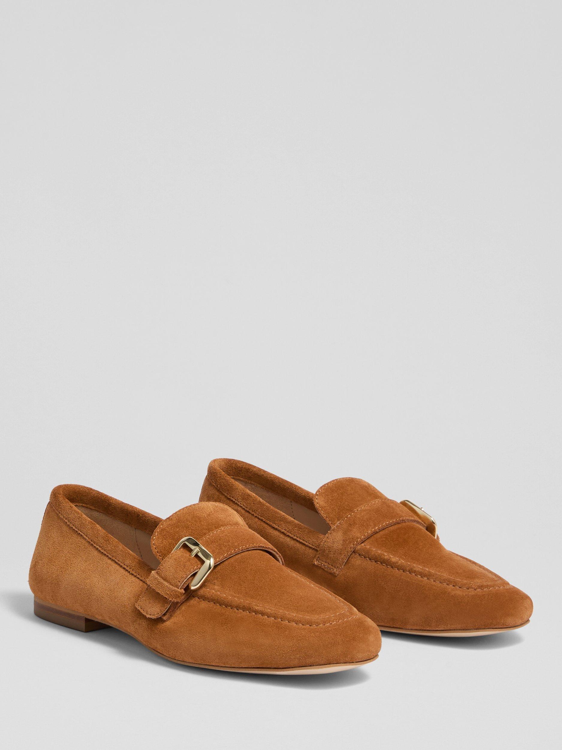 Product image 2 of 4, which shows L.K.Bennett Austin Suede Loafers, Tan, 2