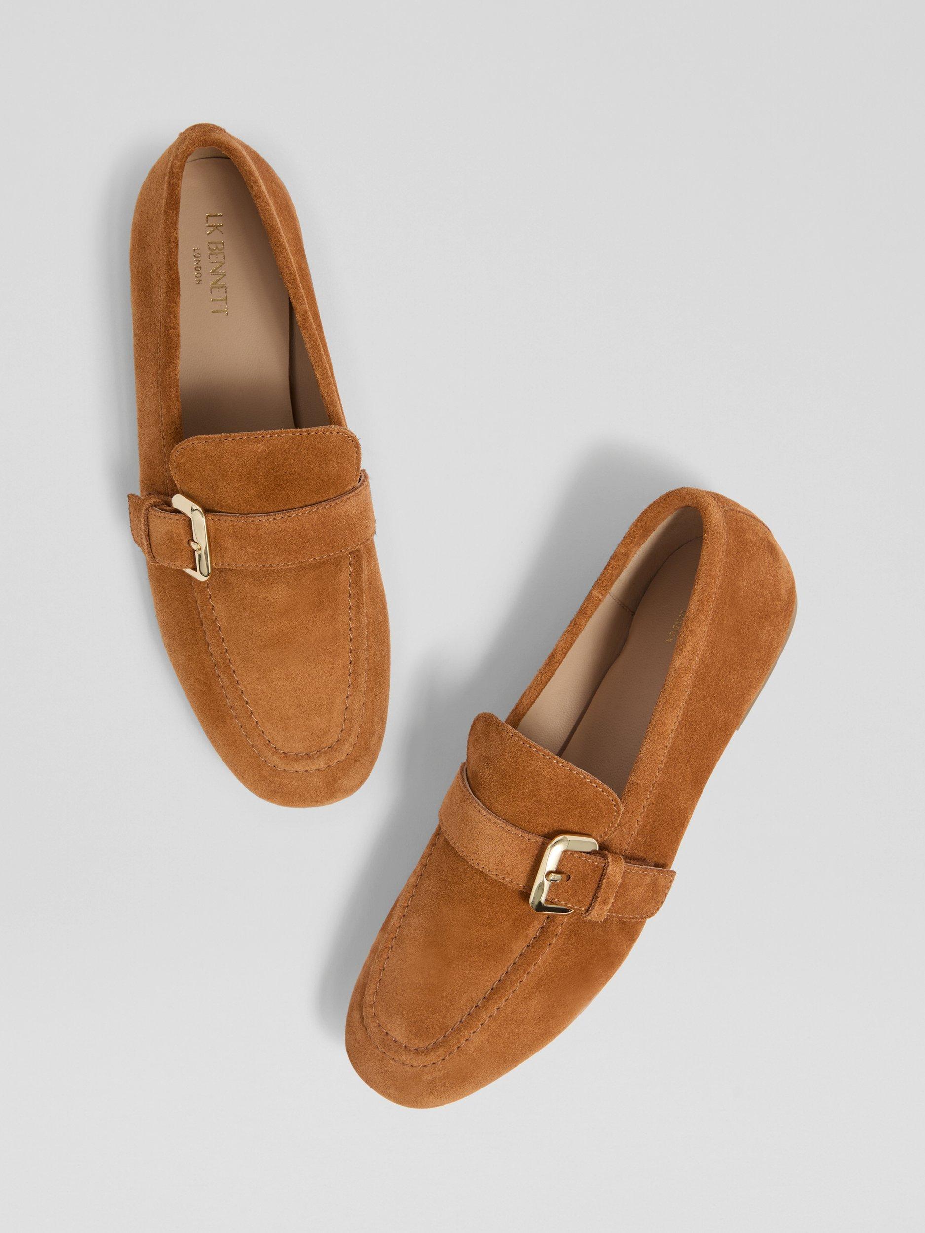 Product image 3 of 4, which shows L.K.Bennett Austin Suede Loafers, Tan, 2