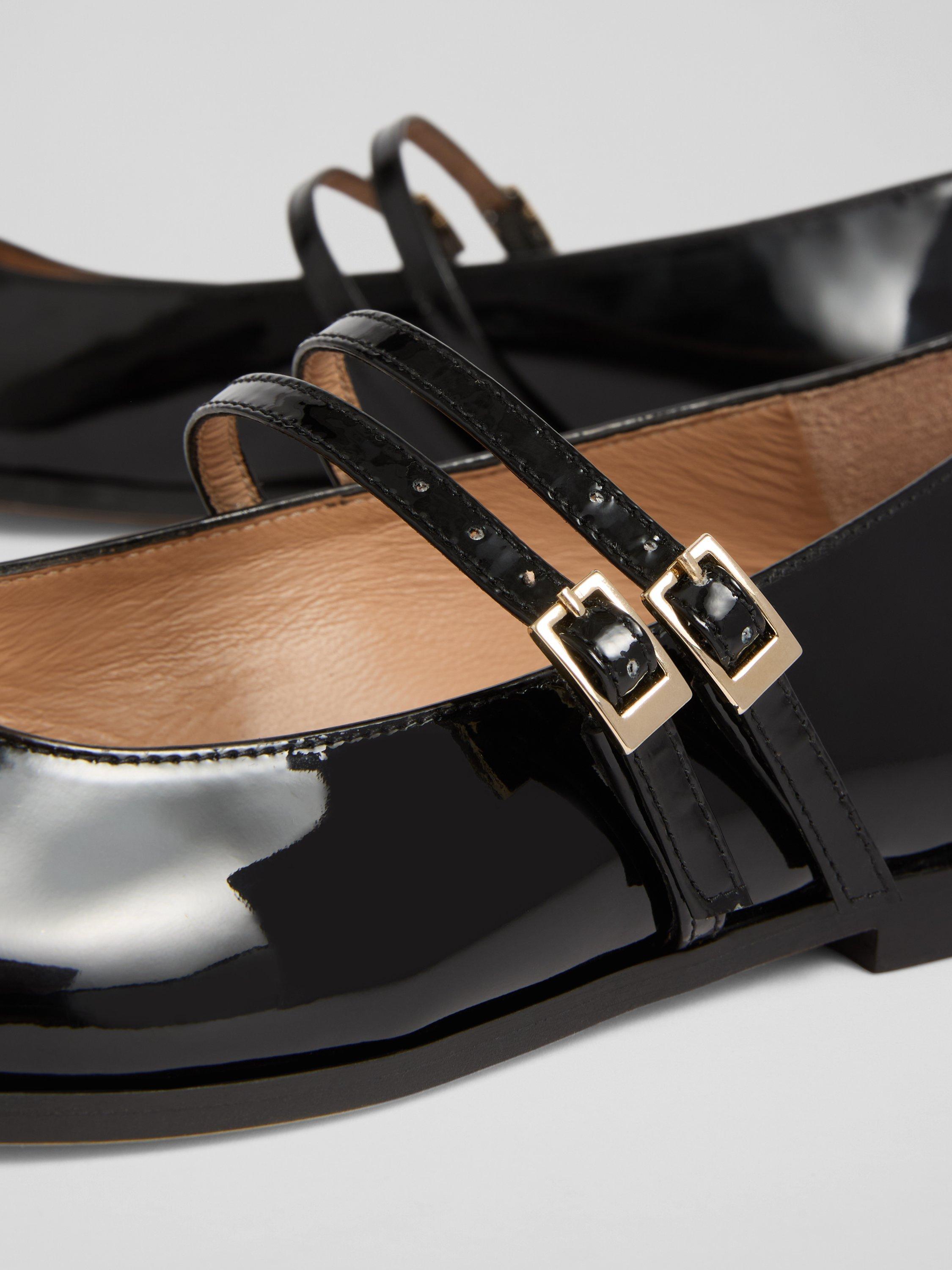 Product image 3 of 11, which shows L.K.Bennett Lulu Leather Ballerina Pumps, Black, 3
