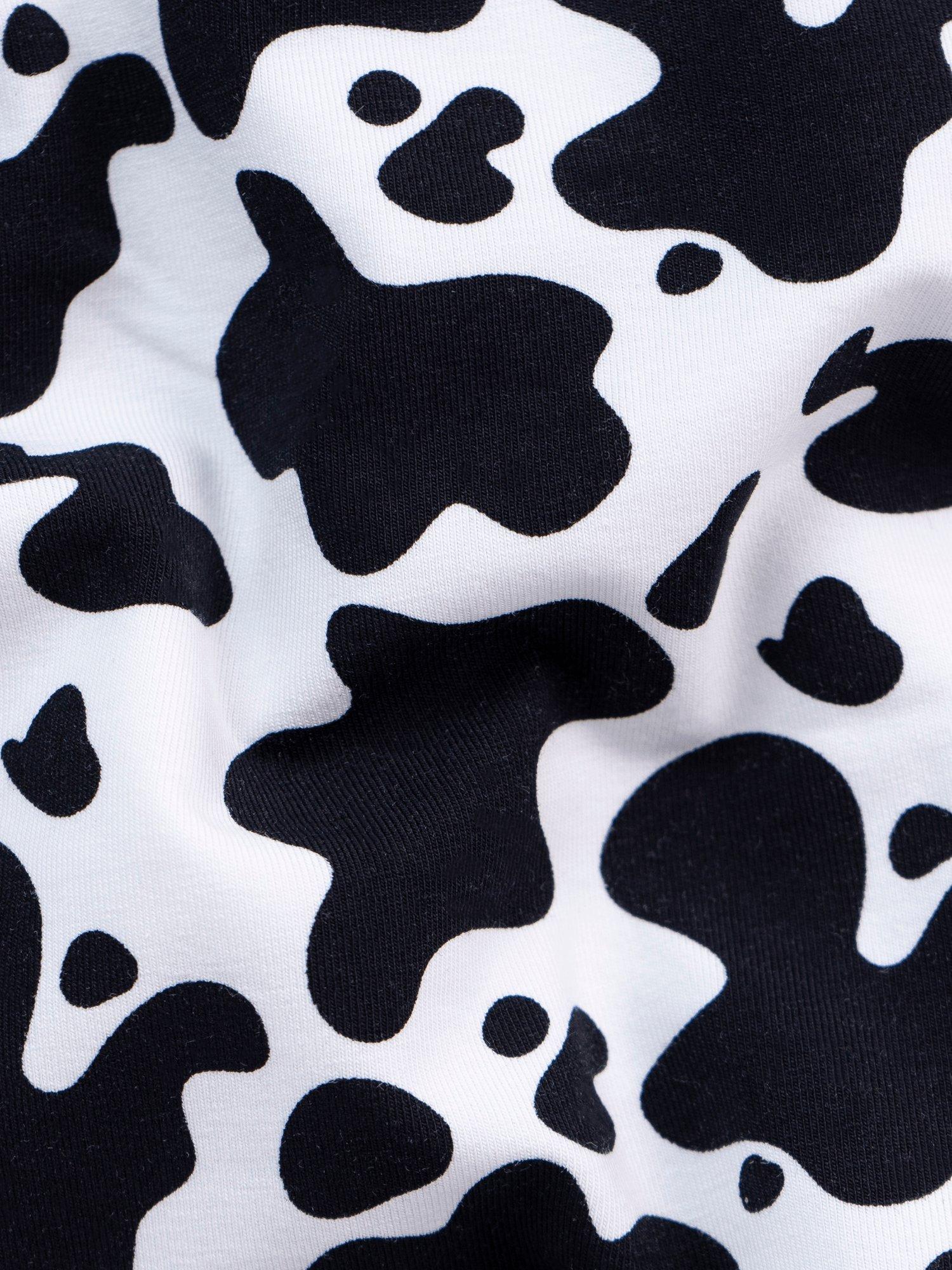 Product image 4 of 4, which shows OddBalls Fat Cow Boxer Shorts, Black/White, XXS