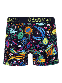 OddBalls Magic Garden Boxer Shorts, Black/Multi - view 2, Black/Multi
