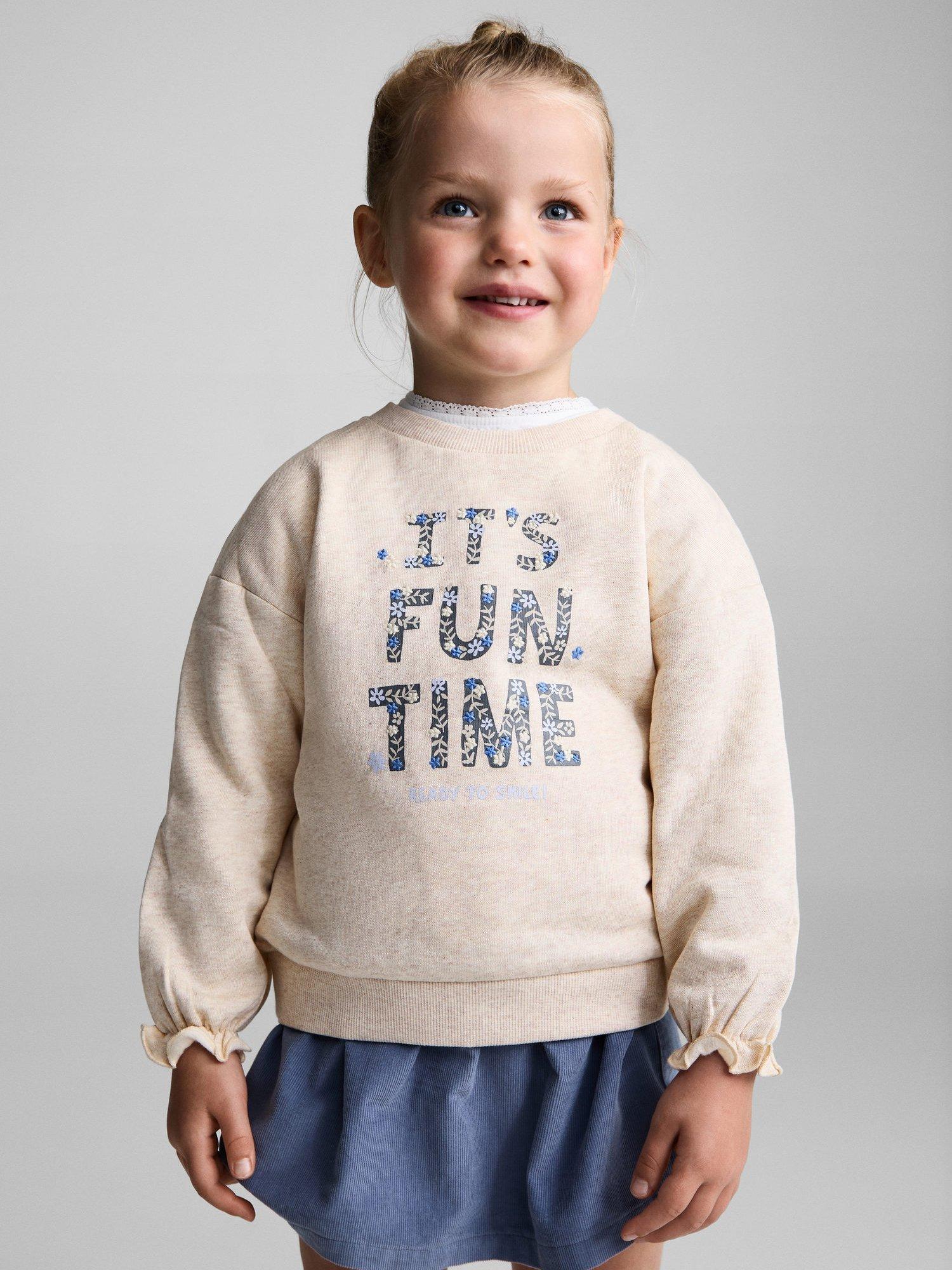 Mango Kids' Gobi Sweatshirt, Pastel Brown