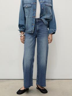 Mango Catherin High Rise Culotte Jeans, Blue