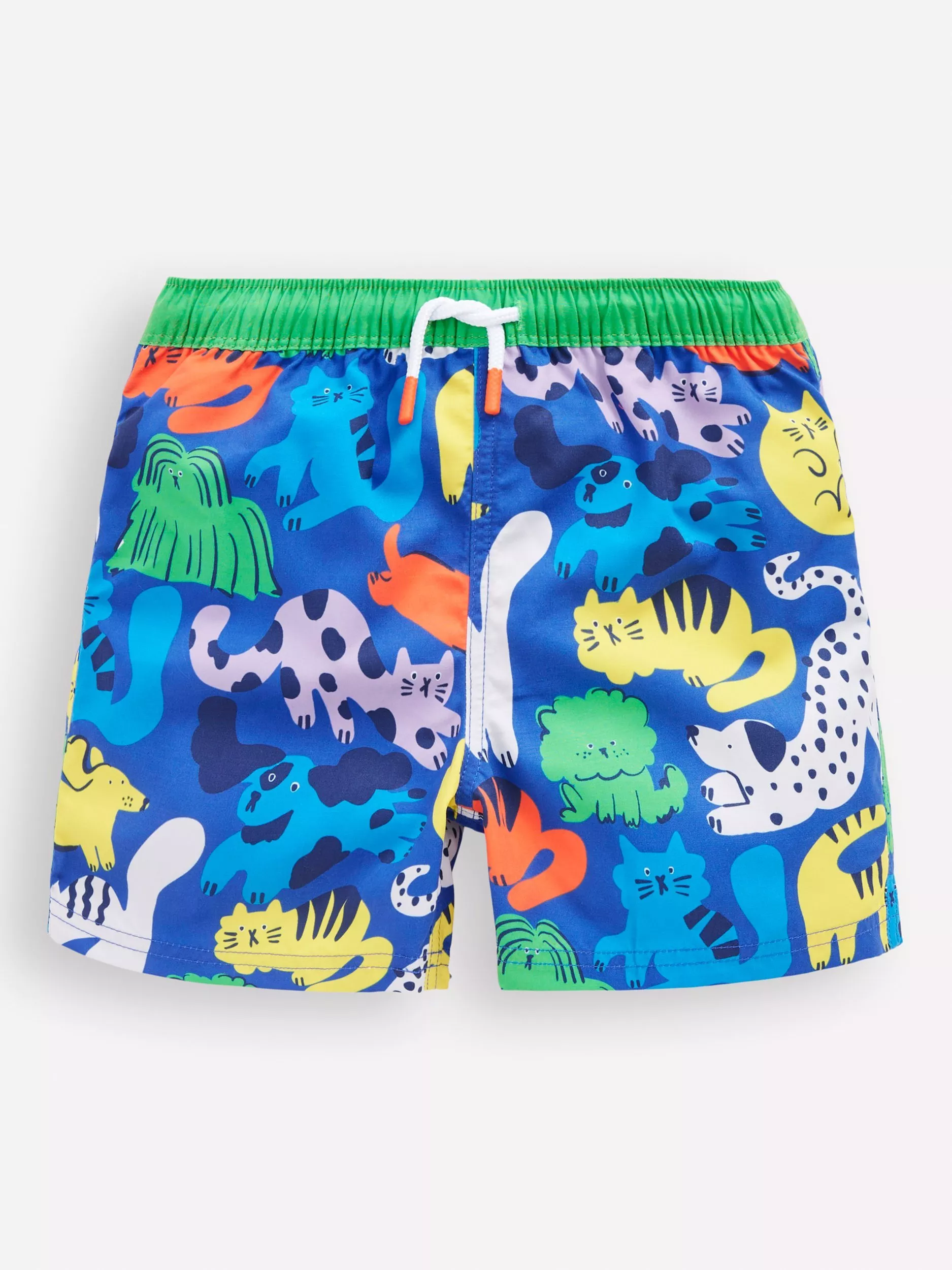 Mini Boden Kids' Swim Shorts, Rainbow Pets