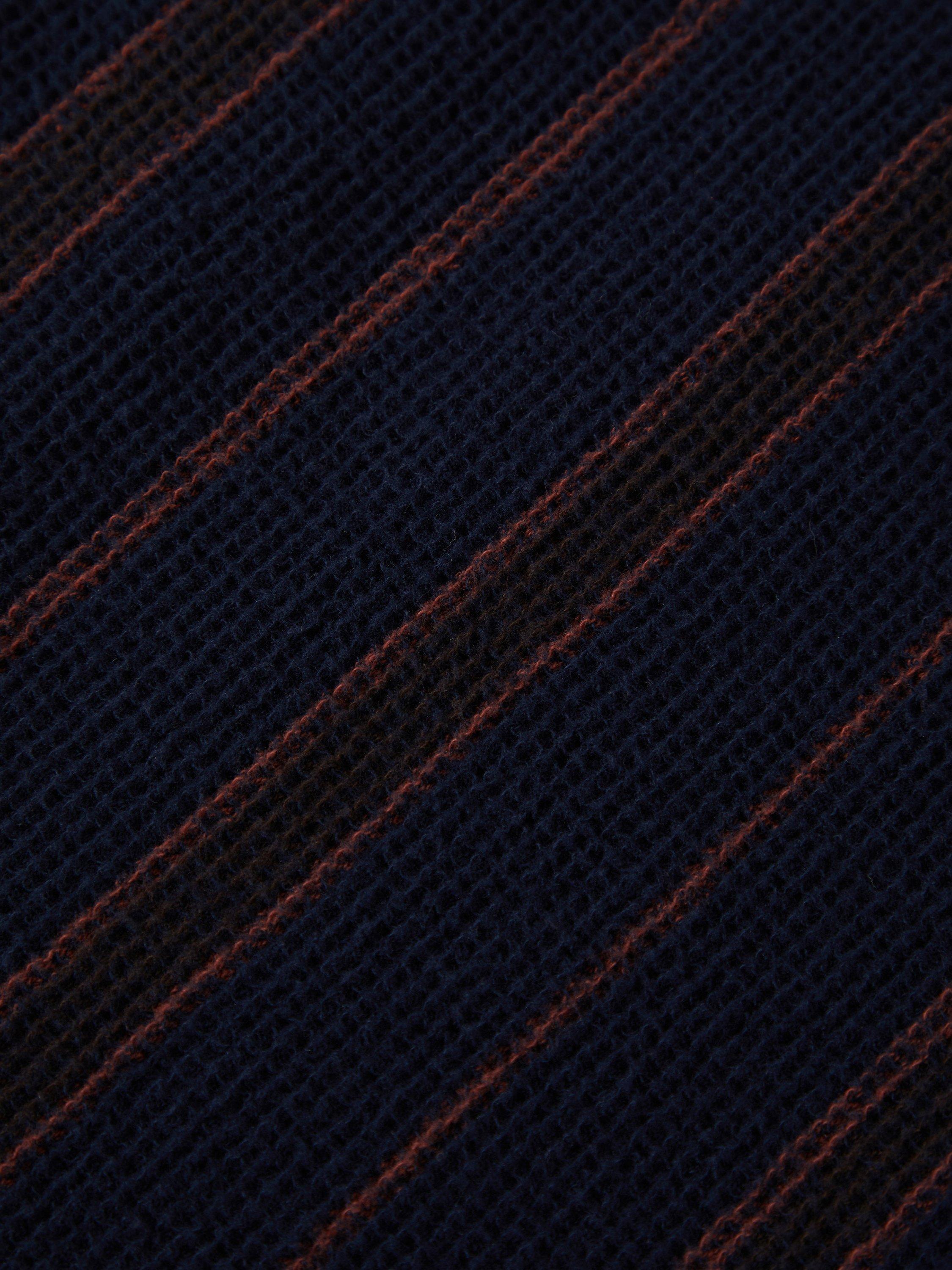 Product image 5 of 5, which shows Brixton Bunker Waffle Stripe Short Sleeve Woven Shirt, Washed Navy Stripe, S
