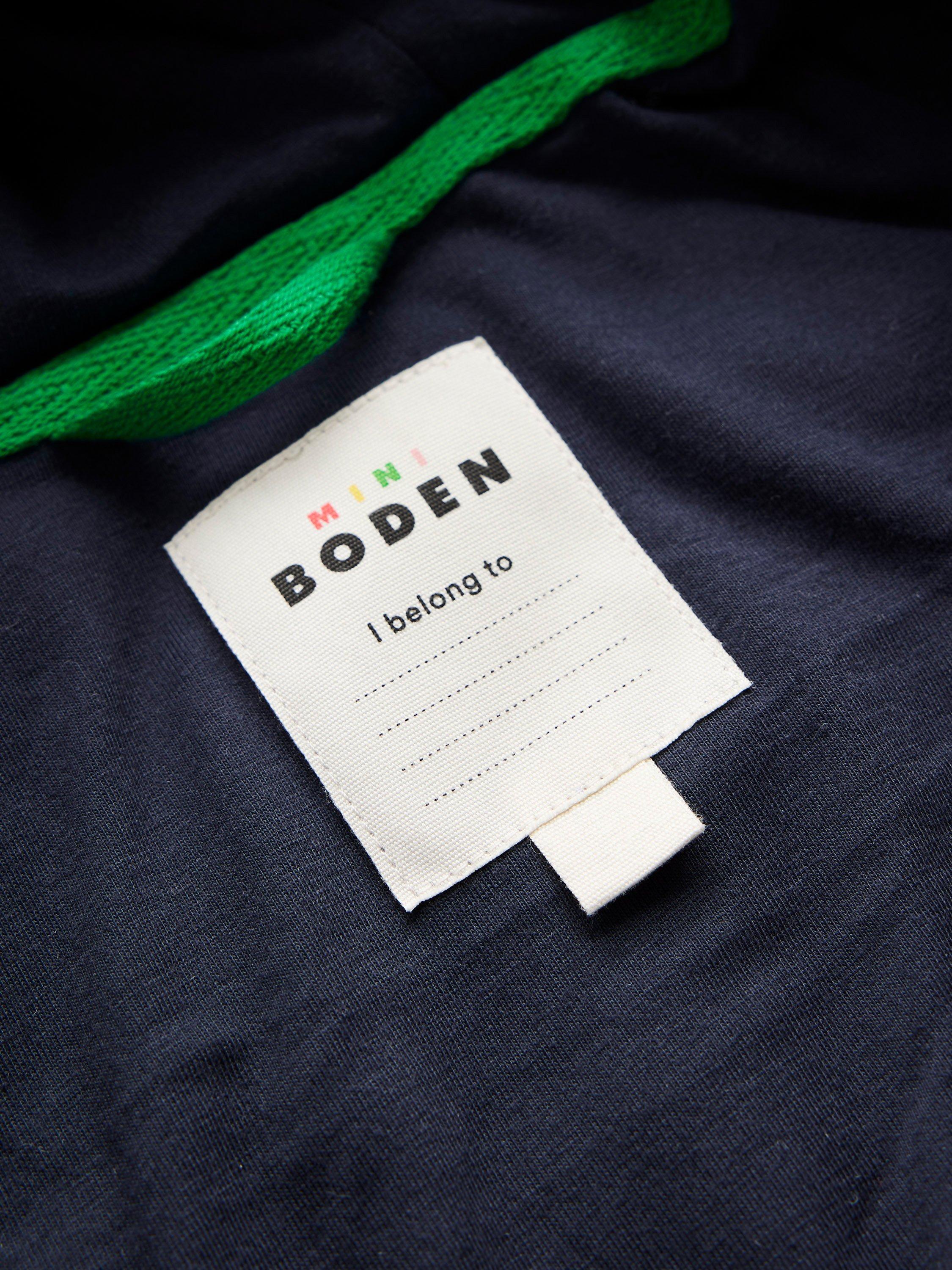 Product image 4 of 5, which shows Mini Boden Kids' Borg Mix Jacket, Rainbow Pets, 10-11 years