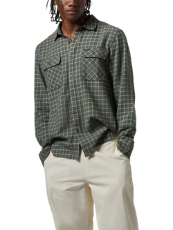 Brixton Bowery Ultra Flannel Shirt, Ivy Green, Ivy Green