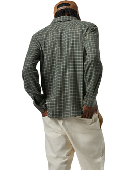 Brixton Bowery Ultra Flannel Shirt, Ivy Green - view 2, Ivy Green