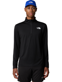 The North Face Men's 24/7 1/4 Zip Long Sleeve T-Shirt, Black, Black