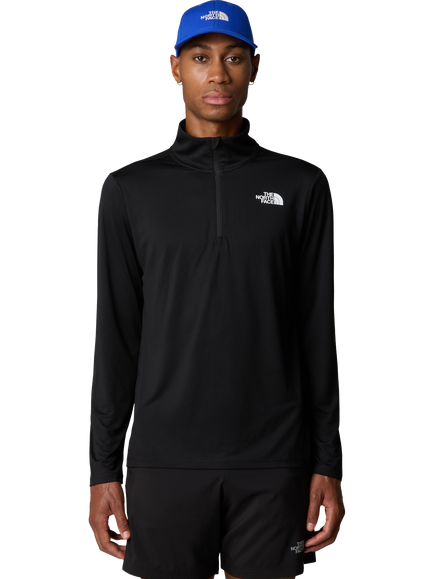 The North Face Men's 24/7 1/4 Zip Long Sleeve T-Shirt, Black, Black