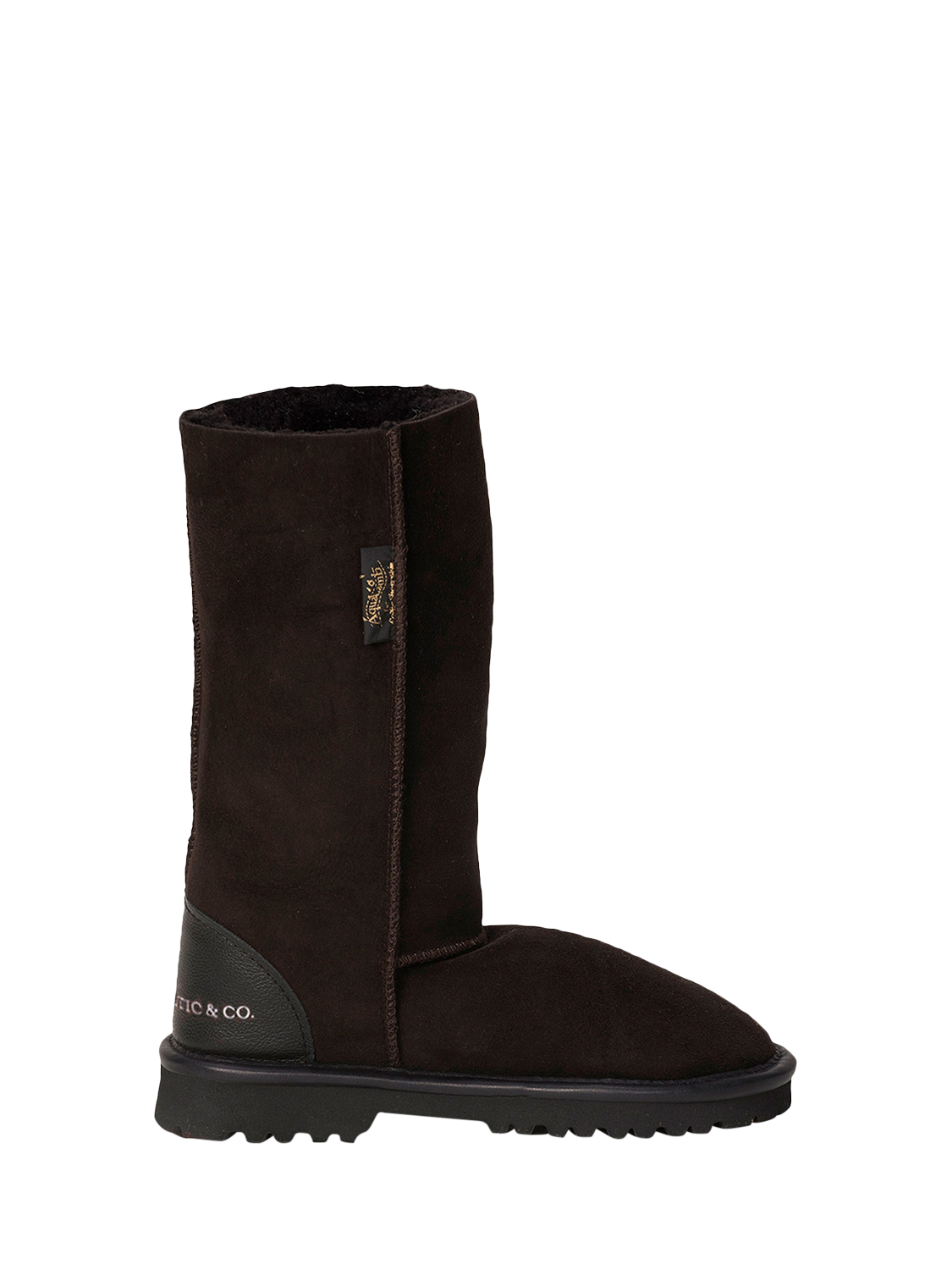Celtic Co. Aqualamb Sheepskin Slipper Boots Darkest Brown