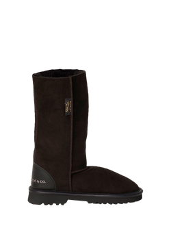 Celtic & Co. Aqualamb Sheepskin Calf Boots, Darkest Brown, Darkest Brown