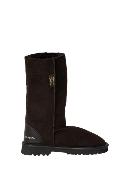 Celtic & Co. Aqualamb Sheepskin Calf Boots, Darkest Brown, Darkest Brown