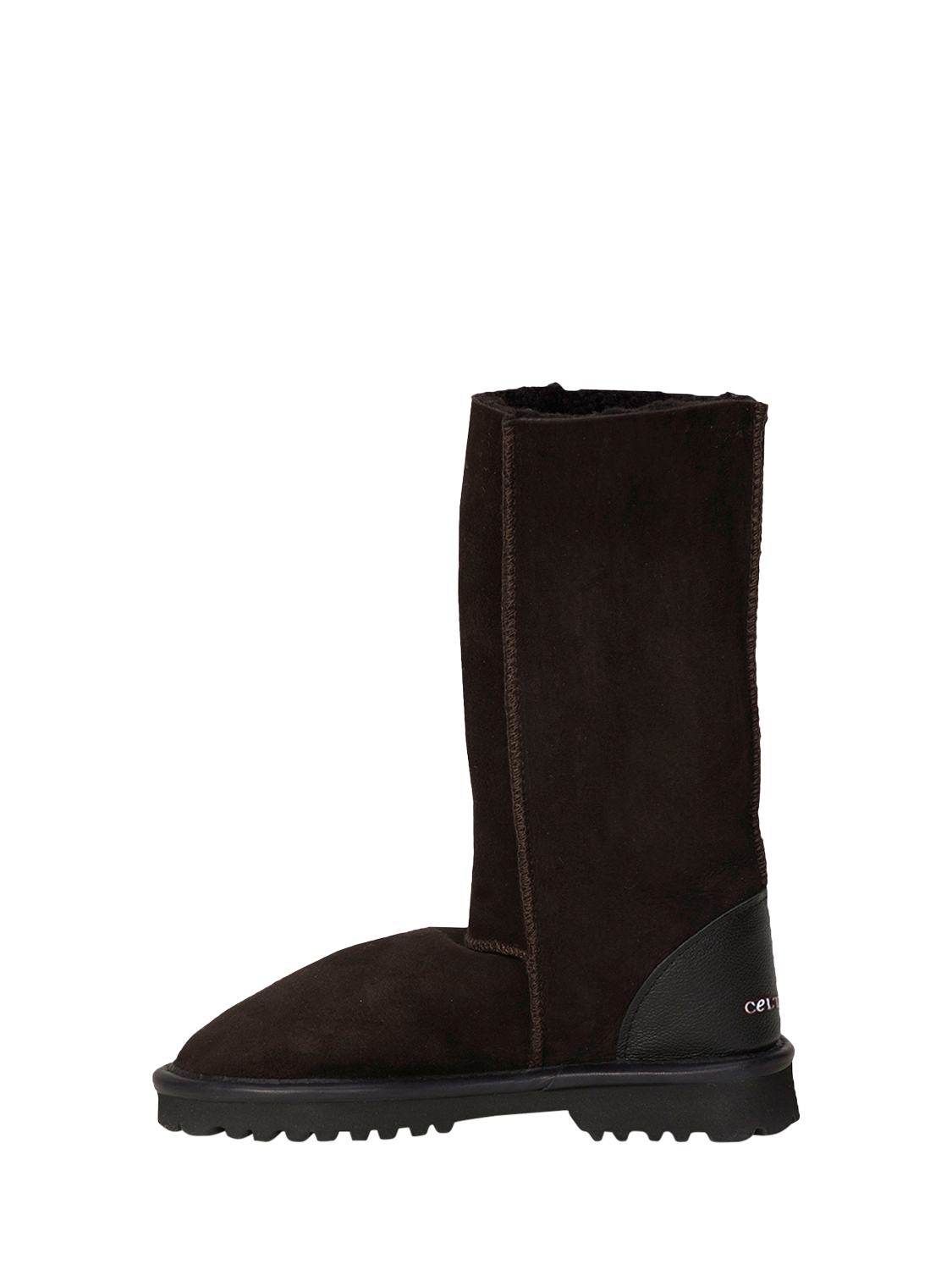 Product image 2 of 5, which shows Celtic & Co. Aqualamb Sheepskin Calf Boots, Darkest Brown, 3