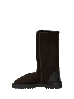 Celtic & Co. Aqualamb Sheepskin Calf Boots, Darkest Brown - view 2, Darkest Brown