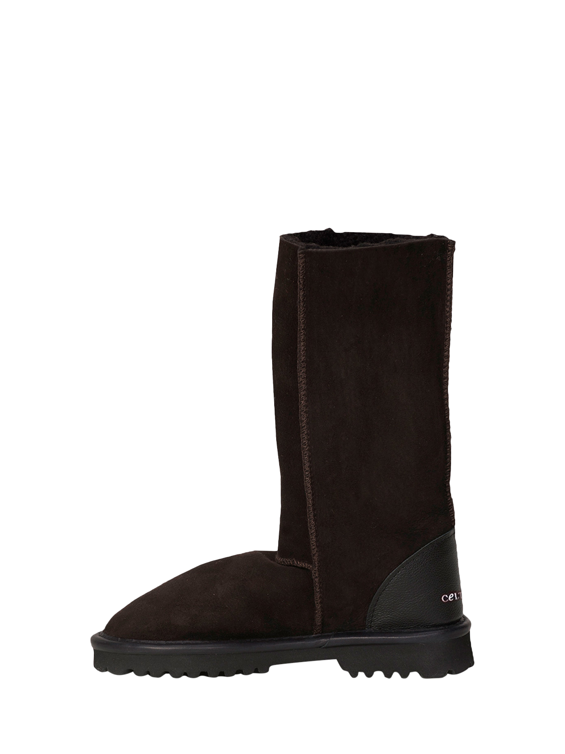 Product image 3 of 5, which shows Celtic & Co. Aqualamb Sheepskin Calf Boots, Darkest Brown, 3