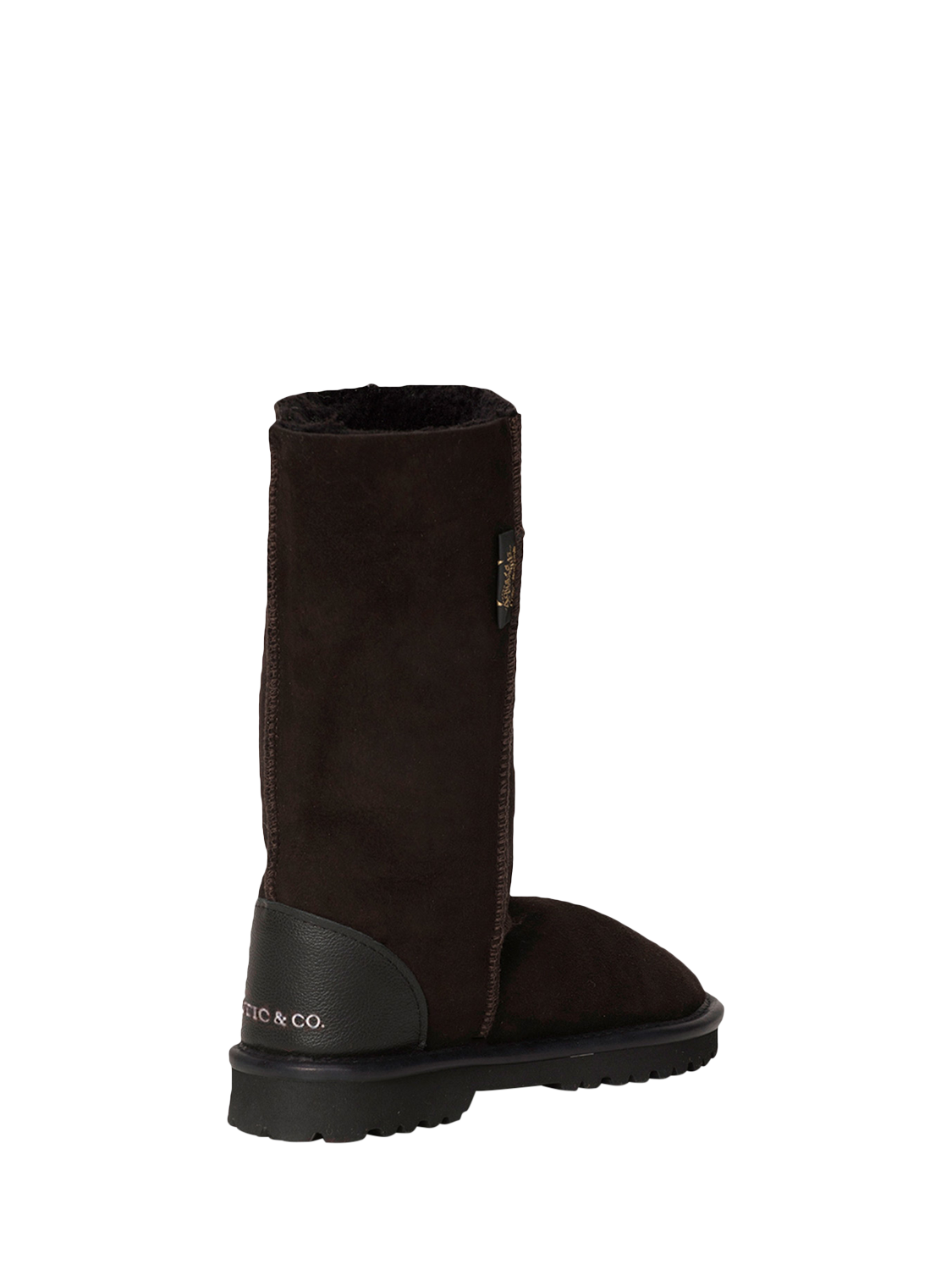 Product image 4 of 5, which shows Celtic & Co. Aqualamb Sheepskin Calf Boots, Darkest Brown, 3