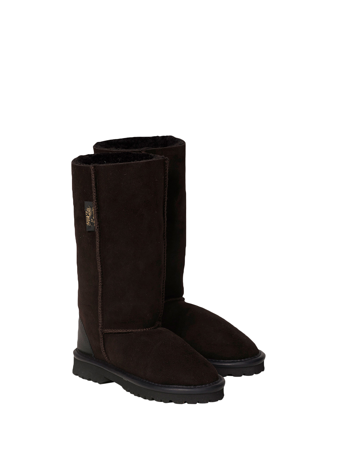 Product image 5 of 5, which shows Celtic & Co. Aqualamb Sheepskin Calf Boots, Darkest Brown, 3