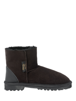 Celtic & Co. Aqualamb Sheepskin Short Boots, Darkest Brown, Darkest Brown