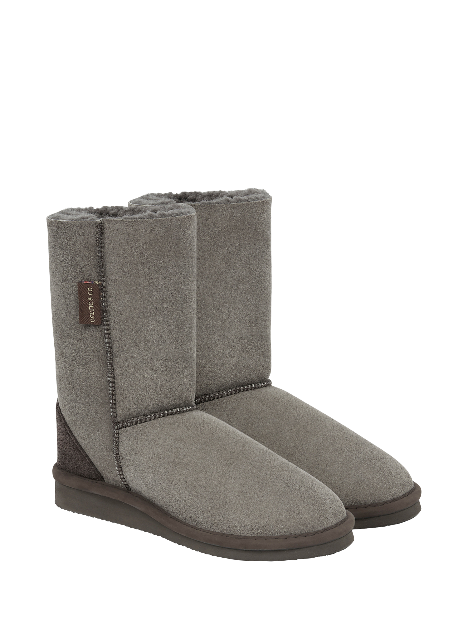 Product image 2 of 6, which shows Celtic & Co. Celt Sheepskin House Boots, Vole, 3