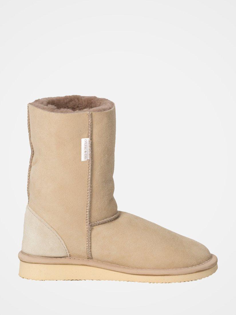 Product image 1 of 5, which shows Celtic & Co. Original Celt Sheepskin House Boots, Oatmeal, 3