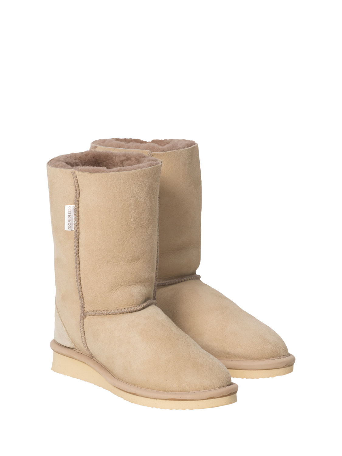 Product image 5 of 5, which shows Celtic & Co. Original Celt Sheepskin House Boots, Oatmeal, 3