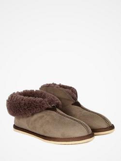 Celtic & Co. Sheepskin Bootee Slippers - view 2, Vole