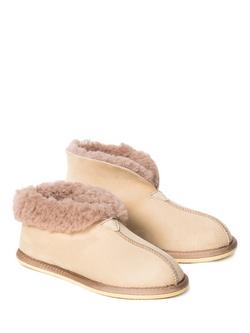 Celtic & Co. Sheepskin Bootee Slippers - view 2, Oatmeal