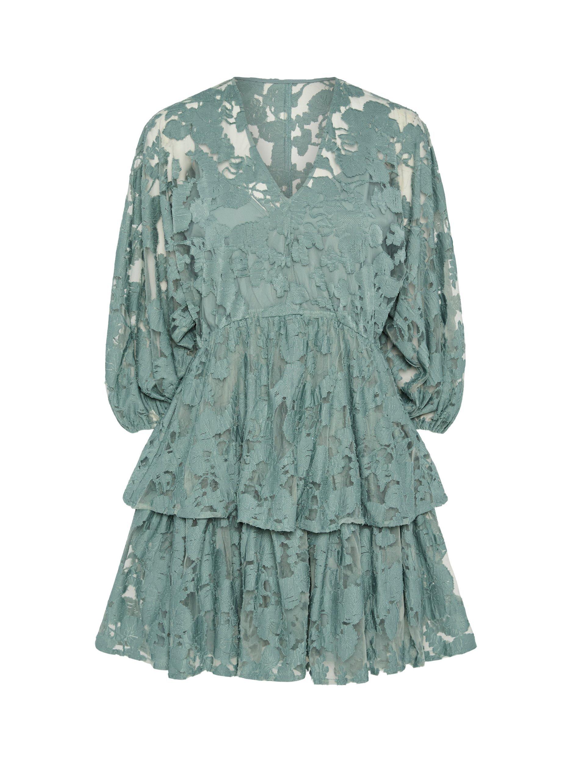 Product image 1 of 2, which shows YAS Miri Ruffle Dress, Chinois Green, 8