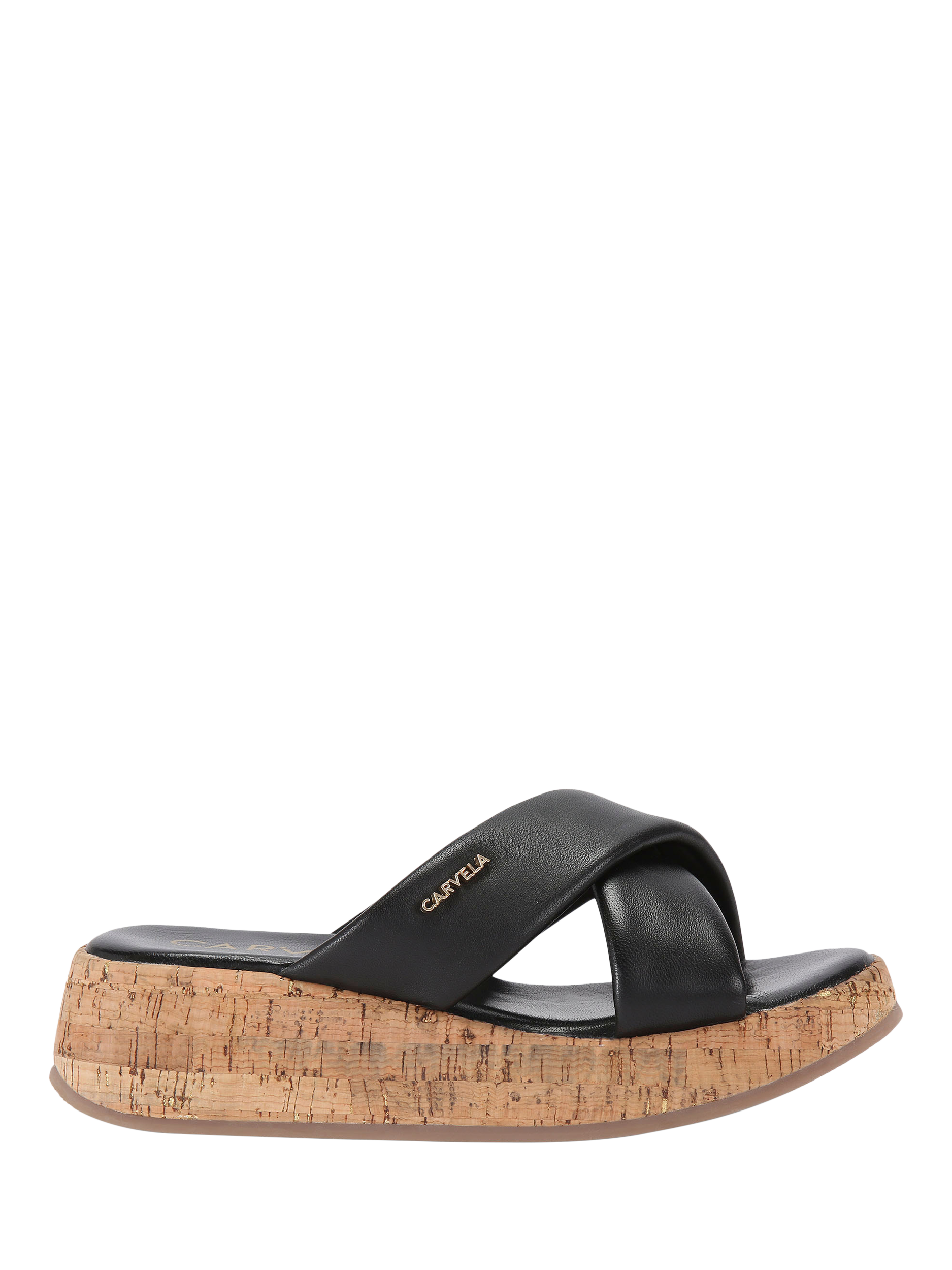 Carvela Pillow Cross Strap Leather Sandals