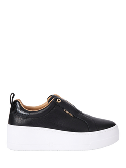 Carvela Connected Leather Chunky Laceless Trainers, Black, Black